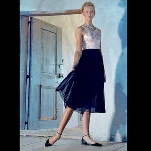 Anthropologie Nomad by Morgan Carper Isobel Dress Pleated Brocade Size 2